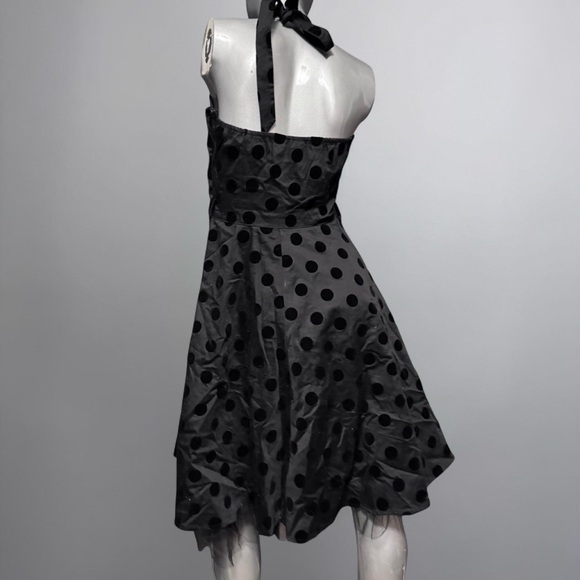 Hearts & Roses Y2K Black Polka Dot Dress - Picture 4 of 7